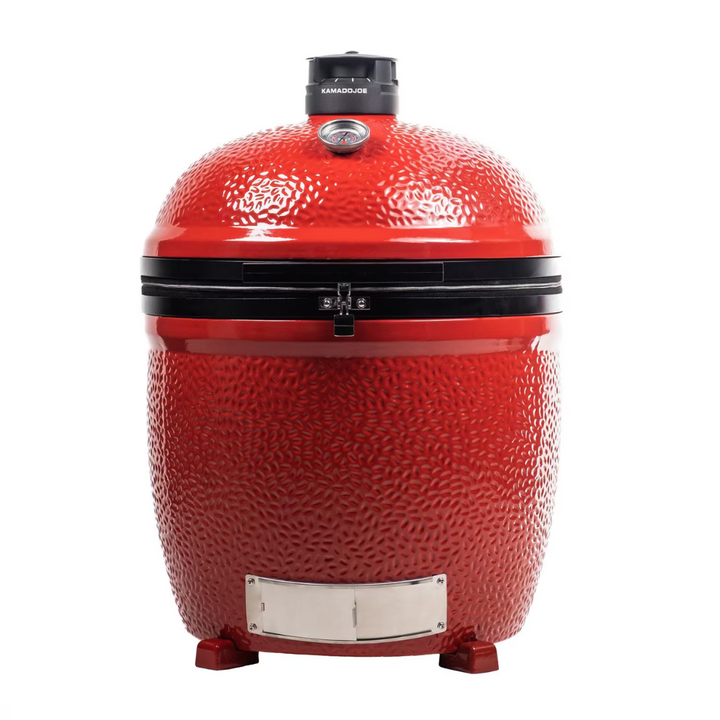 Kamado Joe Big Joe III 24-inch Standalone Charcoal Grill in Red, Grill Gripper, and Ash Tool - KJ15040821