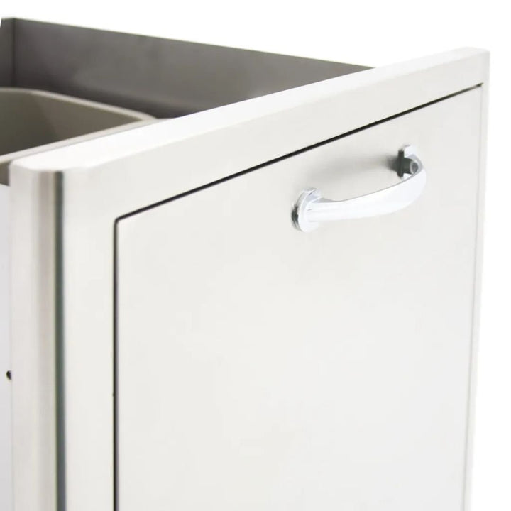 Blaze 20-Inch Roll-Out Stainless Steel Double Trash / Recycling Bin - BLZ-TREC-DRW-H