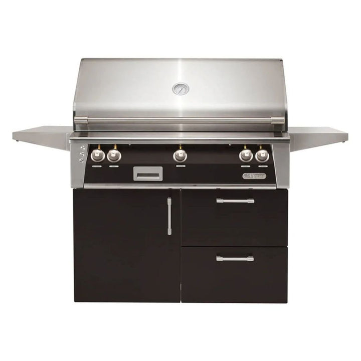 Alfresco ALXE 42-Inch Freestanding Gas Grill On Deluxe Cart With Rotisserie - ALXE-42CD-NG(LP)