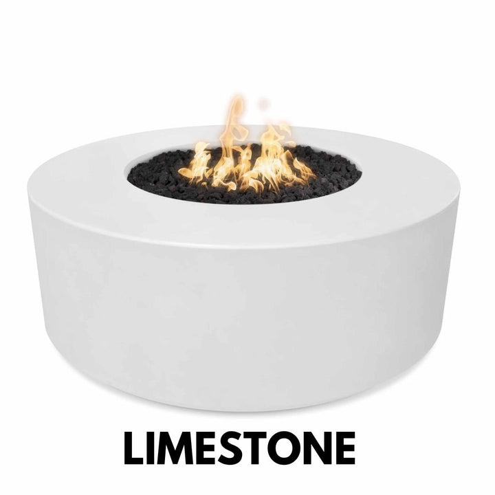 The Outdoor Plus Florence Fire Pit 20" Tall, 72" Round in GFRC Concrete