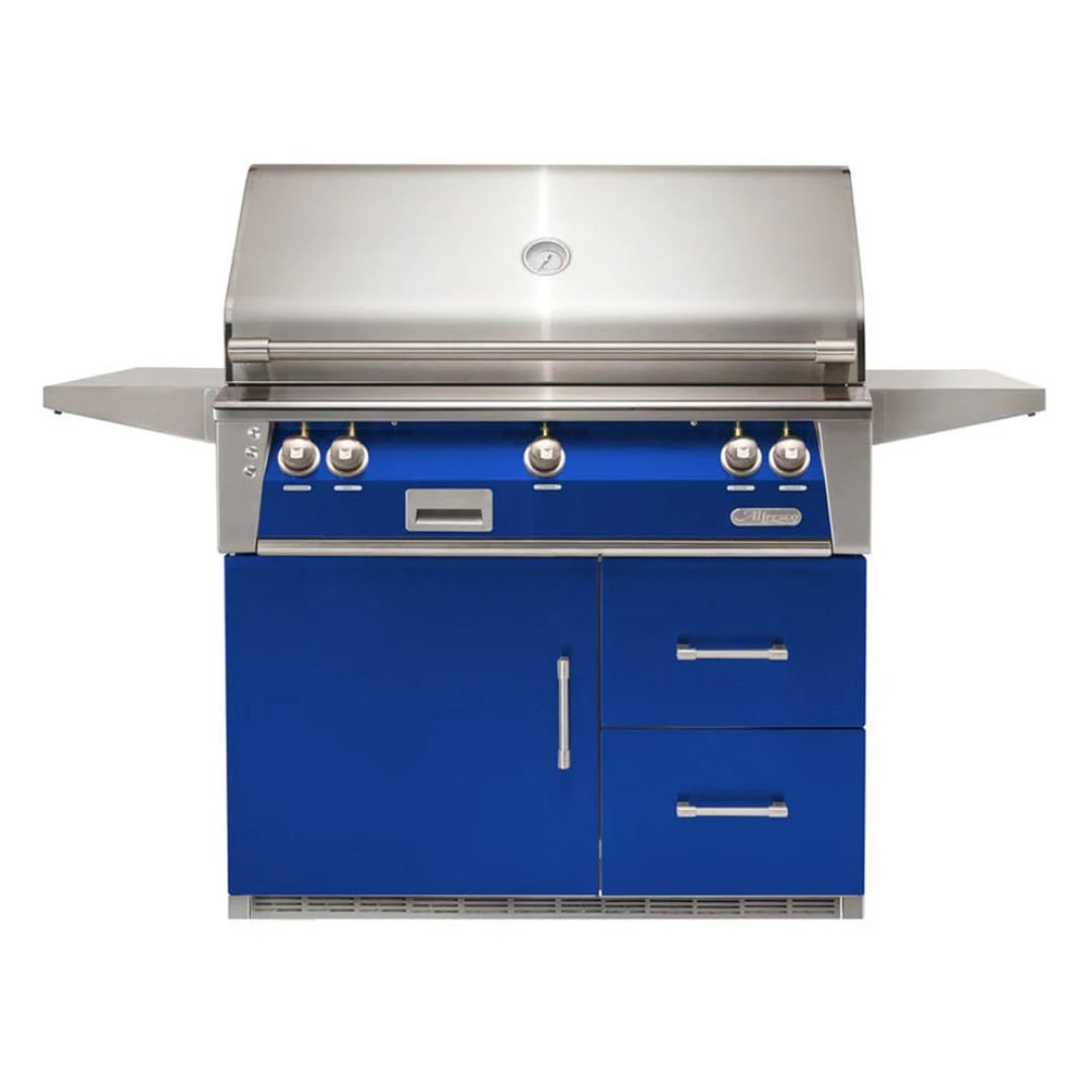 Alfresco ALXE 42-Inch Freestanding Gas Grill On Refrigerated Cart With Rotisserie - ALXE-42RFG-NG(LP)