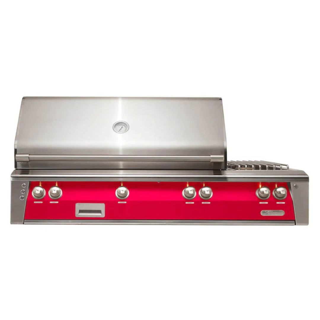 Alfresco ALXE 56-Inch Built-In Gas Deluxe Grill With Sear Zone, Rotisserie, And Side Burner