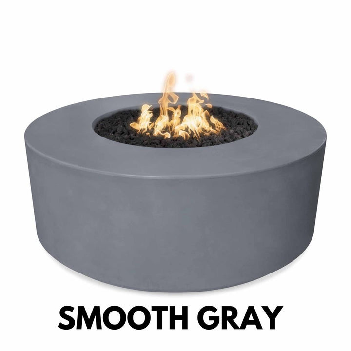 The Outdoor Plus Florence Fire Pit 20" Tall, 46" Round in GFRC Concrete