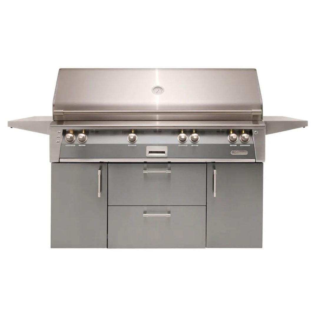 Alfresco ALXE 56-Inch Freestanding Gas All Grill With Sear Zone And Rotisserie - ALXE-56BFGC-NG(LP)