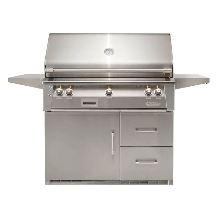 Alfresco ALXE 42-Inch Freestanding Gas Grill On Refrigerated Cart With Sear Zone And Rotisserie - ALXE-42SZRFG-NG(LP)