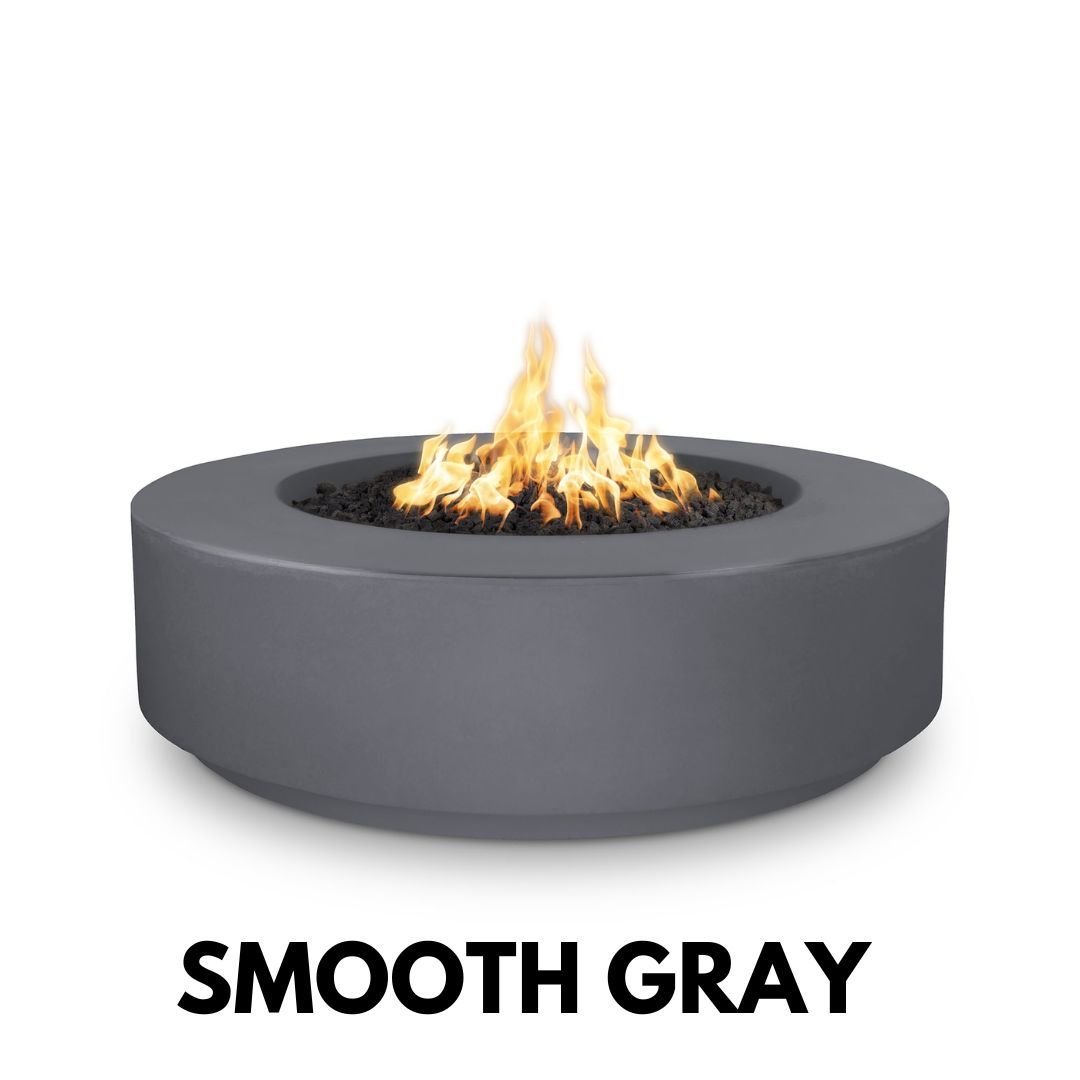 The Outdoor Plus Florence Fire Pit 12" Tall, 42" Round in GRFC Concrete