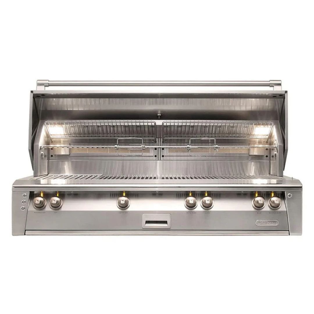 Alfresco ALXE 56-Inch Built-In Gas All Grill With Sear Zone And Rotisserie - ALXE-56BFG-LP(NG)