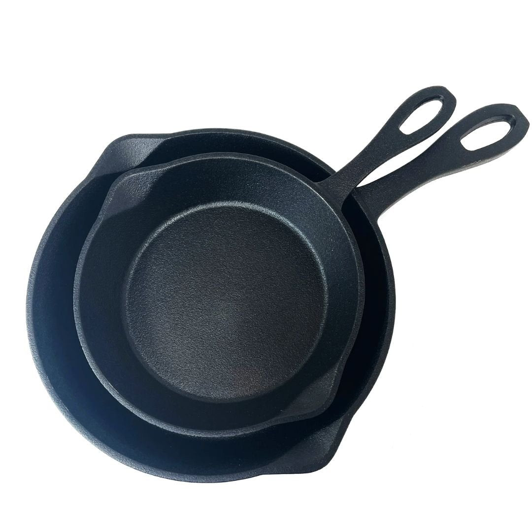 Bayou 8-in and 10-in Cast Iron Skillet Set