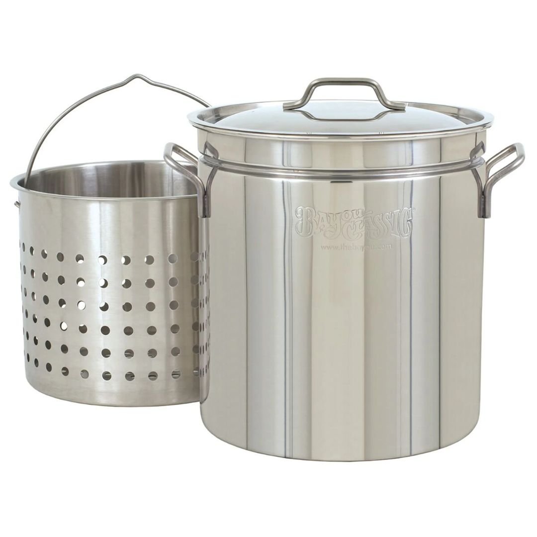 Bayou 62-qt Stainless Stockpot with Basket