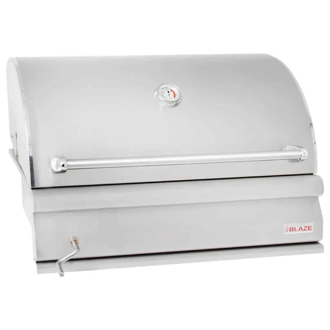 Blaze 32-Inch Built-In Stainless Steel Charcoal Grill With Adjustable Charcoal Tray - BLZ-4-CHAR