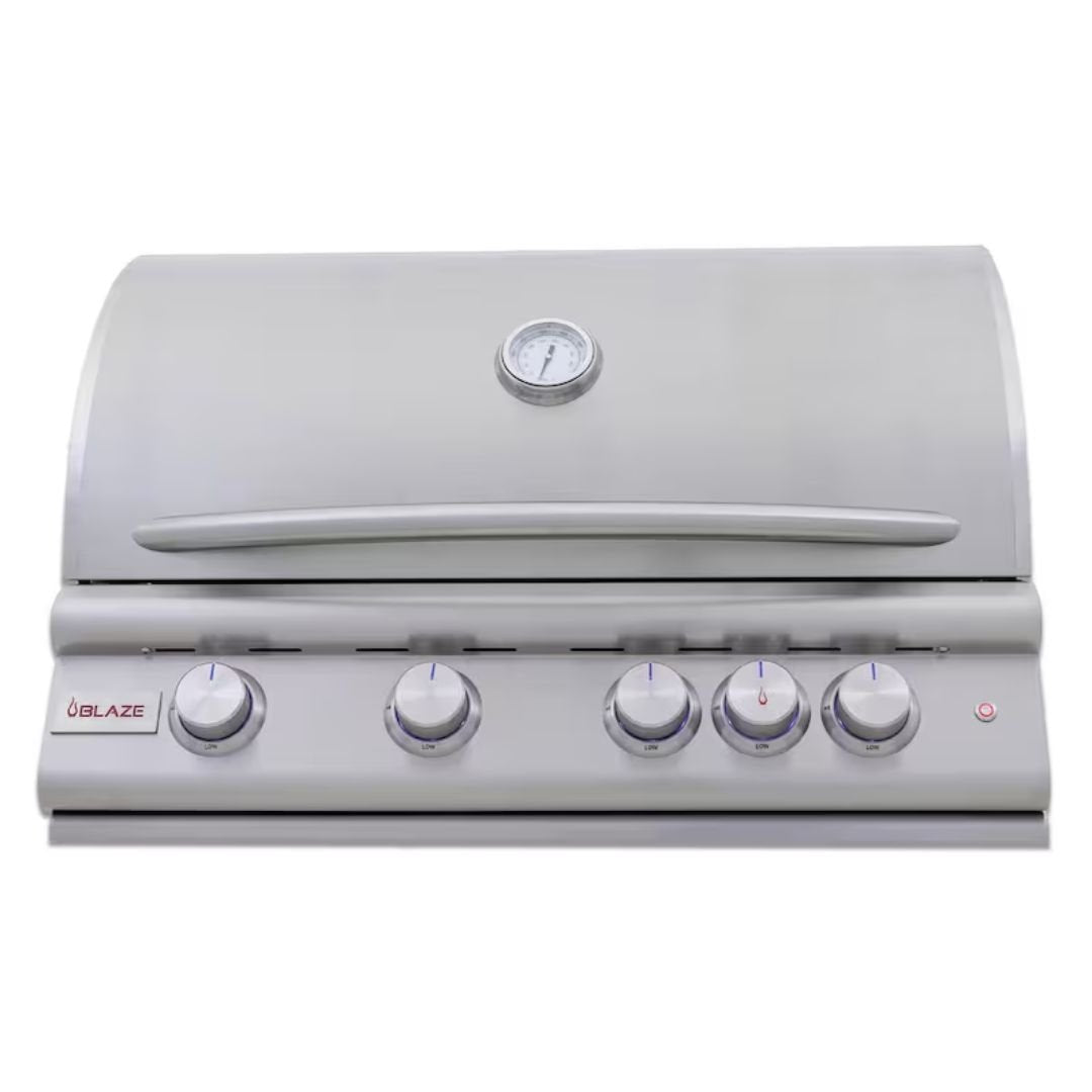 Blaze Premium LTE+ 32-Inch 4-Burner Built-In Gas Grill W/ Rear Infrared Burner & Lift-Assist Hood- BLZ-4LTE3-LP/NG