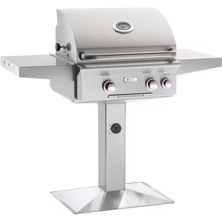 AOG 24NPT Grill, 24" Post Model Grill w/ Patio Post and Base, Natural Gas