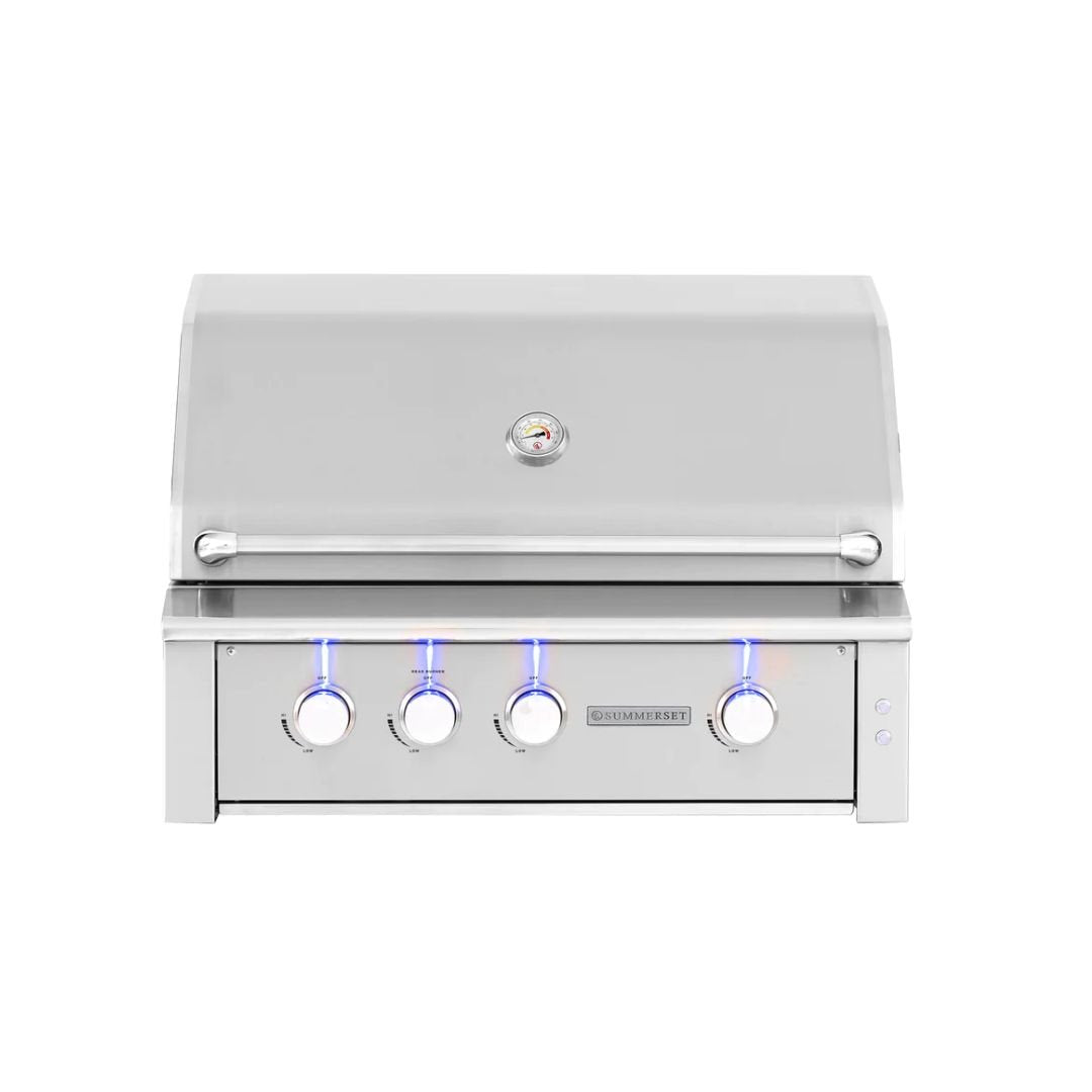 Summerset Alturi 36-Inch 3-Burner Built-In Gas Grill With Stainless Steel Burners & Rotisserie - ALT36T-NG(LP)