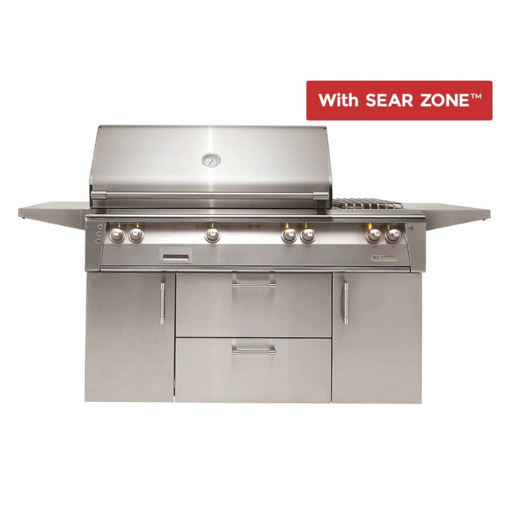 Alfresco 56" Deluxe Cart Grill with Sear Zone - ALXE-56SZC