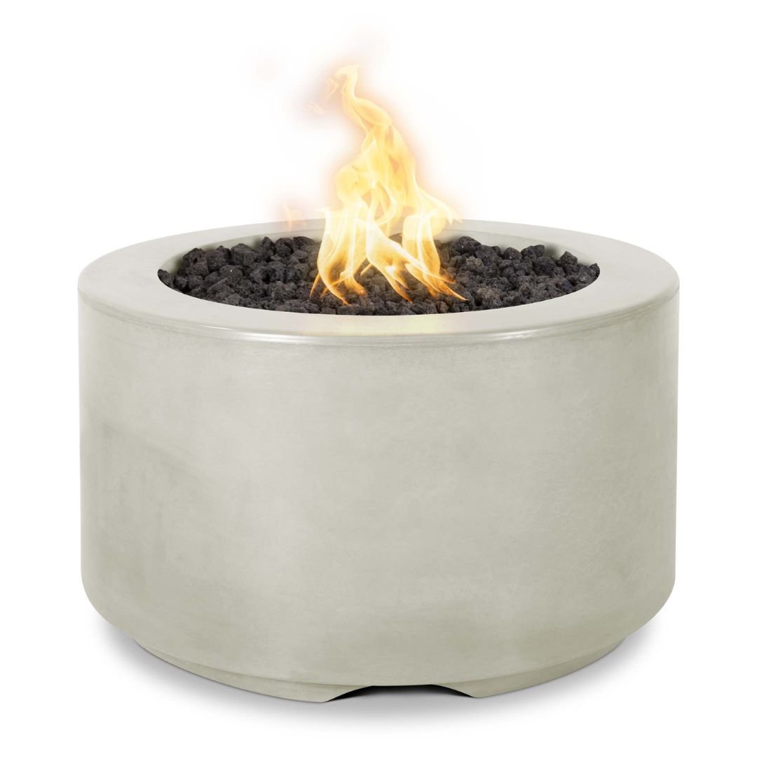 The Outdoor Plus Florence Fire Pit 18" Tall, 32" Round in GFRC Concrete