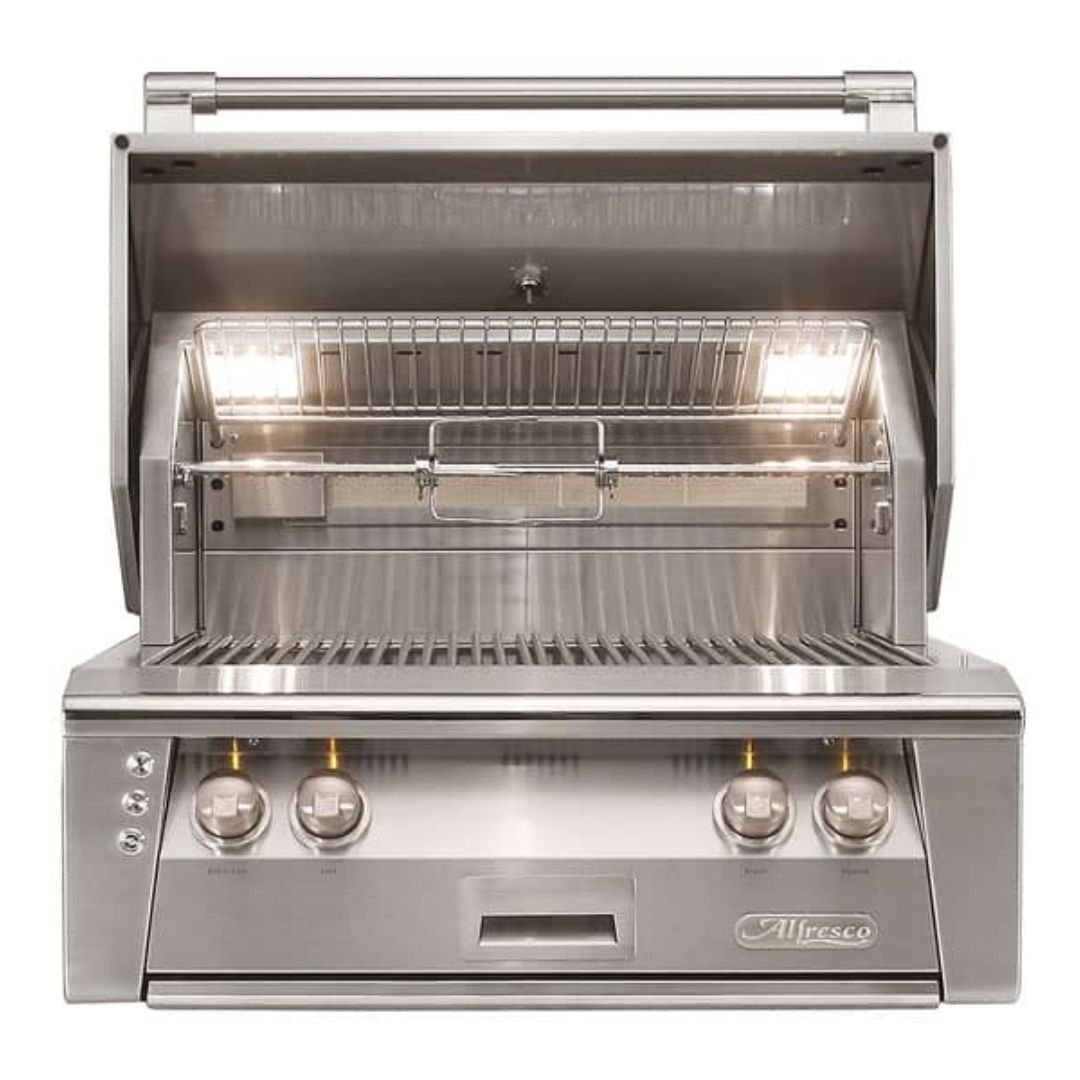 Alfresco 30″ Built-In Luxury Grill w/ Two Burners & Rotisserie -ALXE-30-LP(NG)