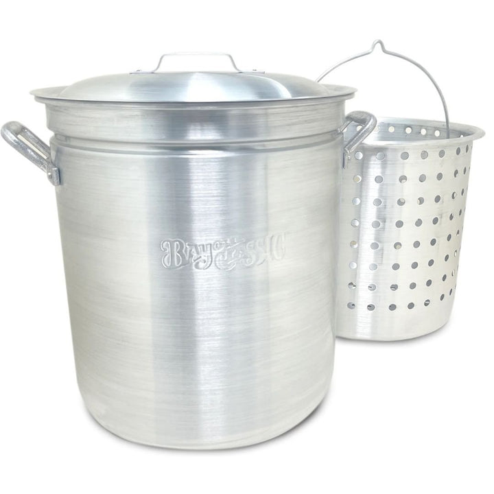 Bayou 60-qt Aluminum Stockpot with Basket ~ a handcrafted classic