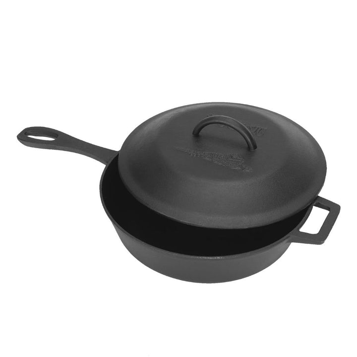 Bayou 3-qt & 5-qt Cast Iron Covered Skillet