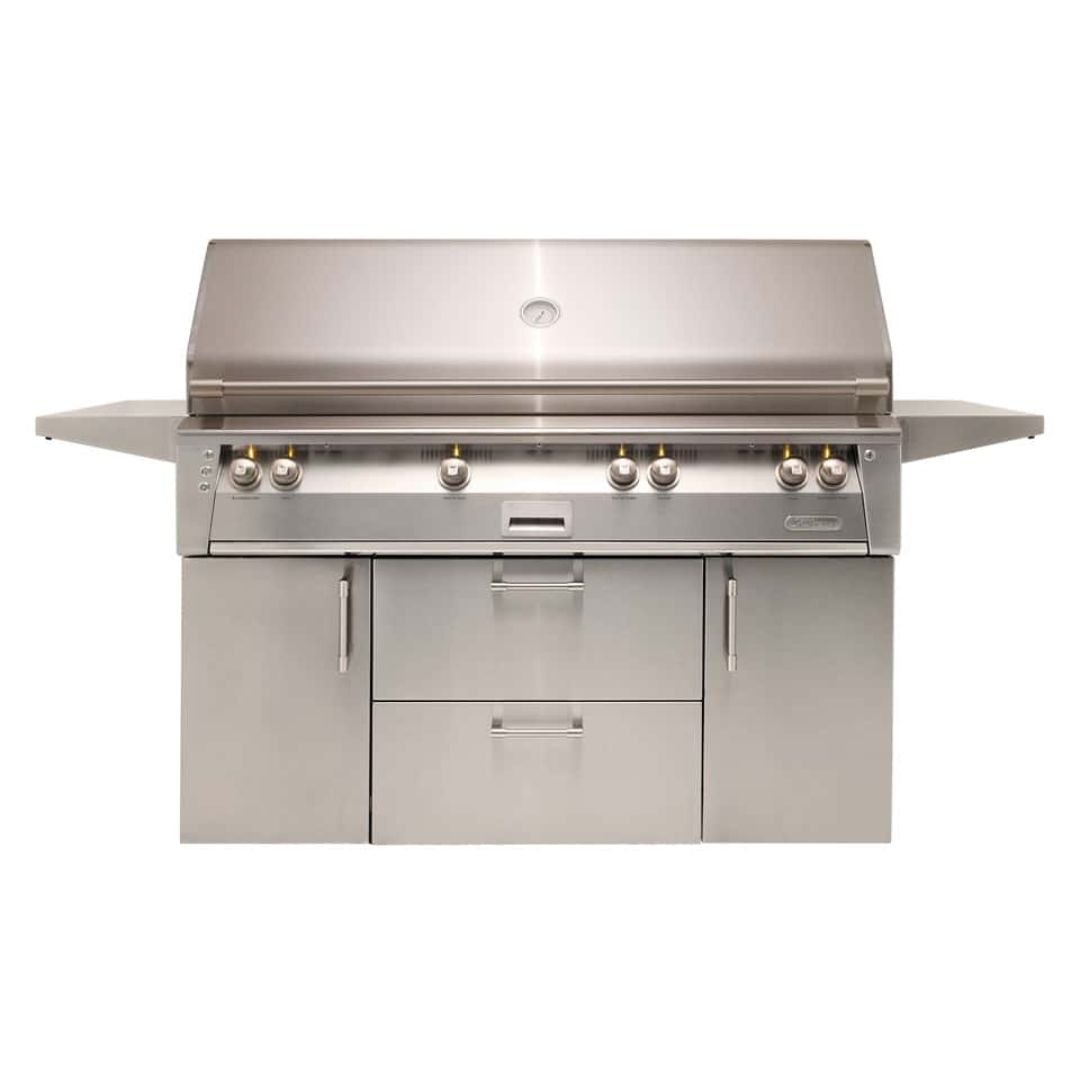 Alfresco ALXE 56-Inch Freestanding Gas All Grill With Sear Zone And Rotisserie - ALXE-56BFGC-NG(LP)