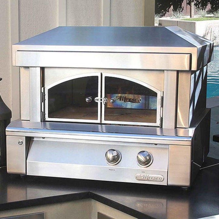 Alfresco 30-Inch Countertop Natural Gas Outdoor Pizza Oven Plus - AXE-PZA-NG(LP)