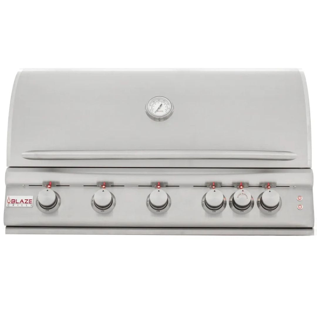 Blaze 40-Inch 5-Burner LTE Gas Grill with Rear Burner and Built-in Lighting System- BLZ-5LTE2(LP/NG)