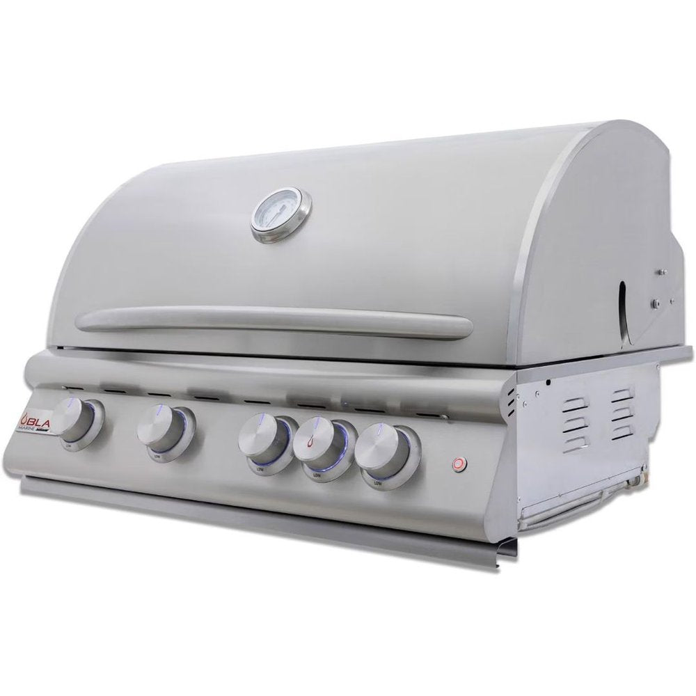 Blaze Premium LTE+ Marine Grade 32-Inch 4-Burner Built-In Gas W/ Rear Infrared Burner & Lift-Assist Hood - BLZ-4LTE3MG-(LP/NG)