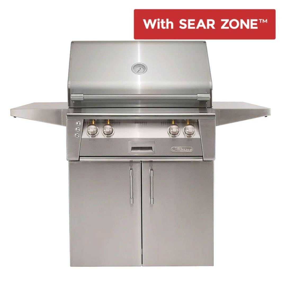 Alfresco ALXE 30-Inch Freestanding Gas Grill With Sear Zone And Rotisserie - ALXE-30SZC-NG(LP)