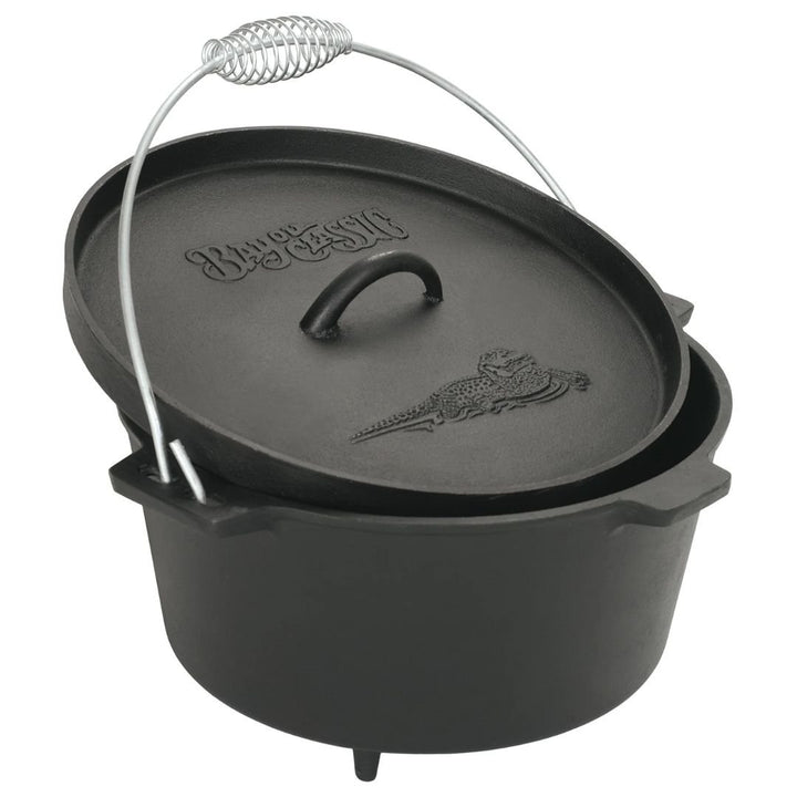 Bayou Classic 8-qt Cast Iron Camp Dutch Oven with Feet