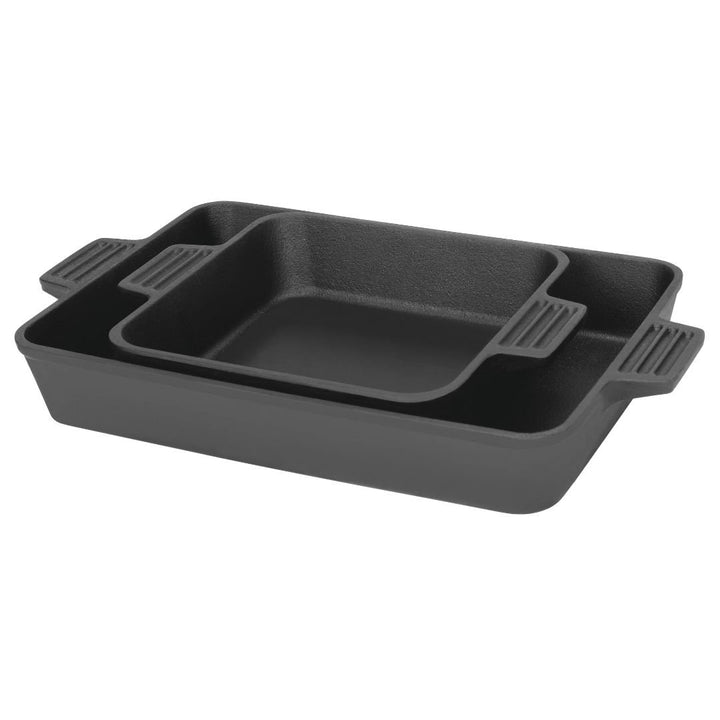 Bayou 8-in and 13-in Cast Iron Cake Pan Set