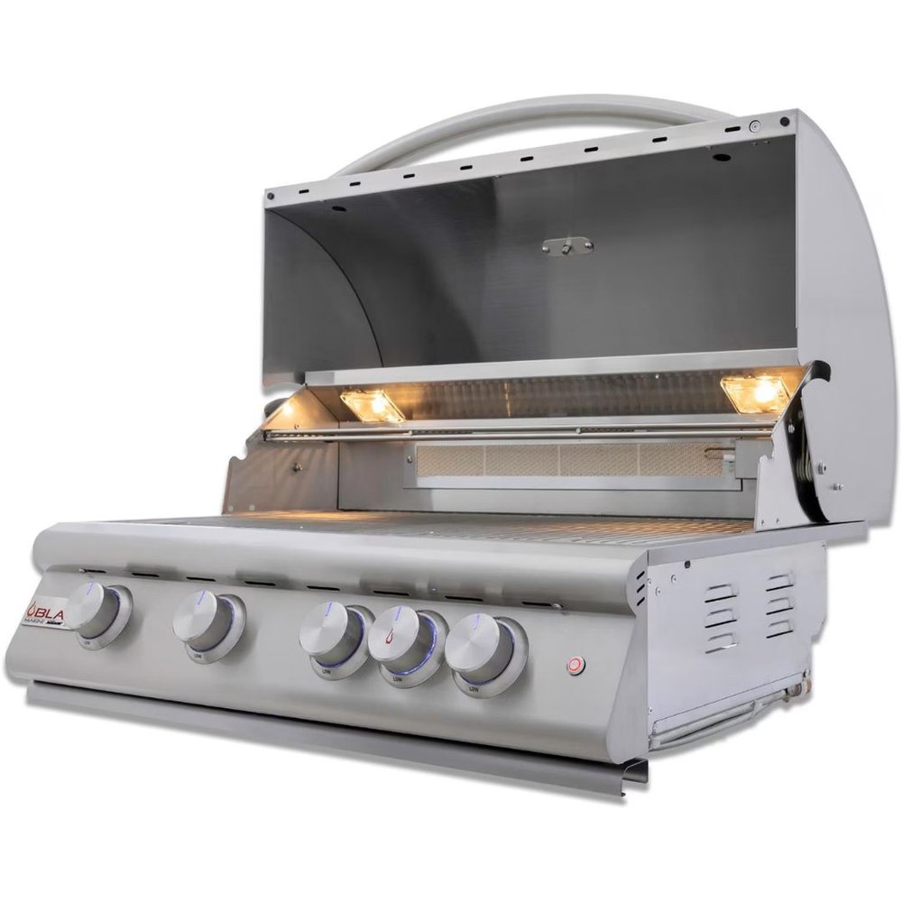 Blaze Premium LTE+ Marine Grade 32-Inch 4-Burner Built-In Gas W/ Rear Infrared Burner & Lift-Assist Hood - BLZ-4LTE3MG-(LP/NG)