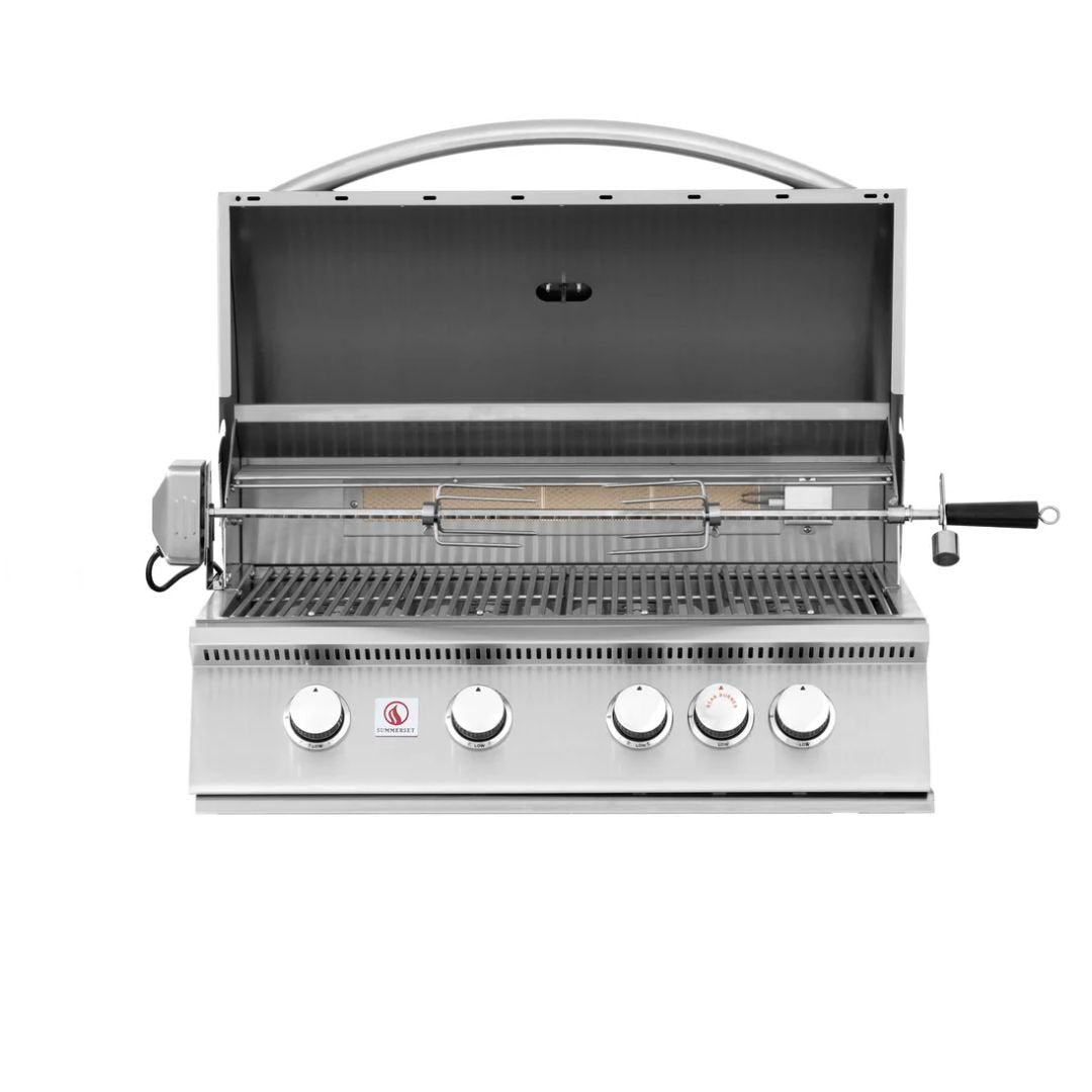 Summerset Sizzler 32-Inch 4-Burner Built-In Gas Grill With Rear Infrared Burner - SIZ32-LP(NG)