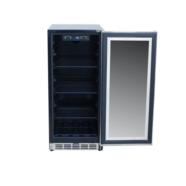 Summerset 15" 3.2C Outdoor Rated Fridge with Glass Door