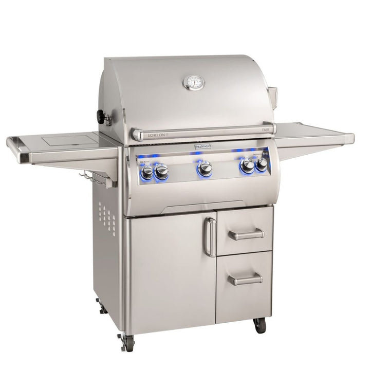 Fire Magic Echelon Diamond E660i 30-Inch Freestanding Natural Gas Grill w/ Rotisserie, Left Side Infrared Burner & Analog Thermometer (Optional Infrared Burner & Magic View Window)