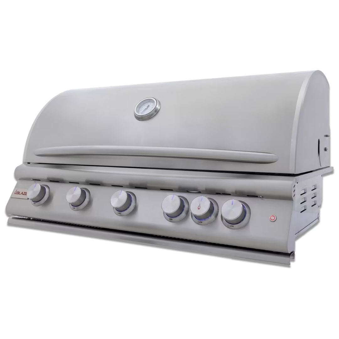 Blaze Premium LTE+ 40-Inch 5-Burner Built-In Gas Grill W/ Rear Infrared Burner & Lift-Assist Hood- BLZ-5LTE3-LP(NG)