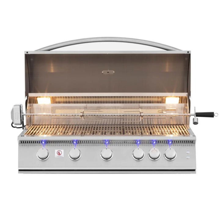 Summerset Sizzler Pro 40-Inch 5-Burner Built-In Gas Grill With Rear Infrared Burner - SIZPRO40-LP(NG)