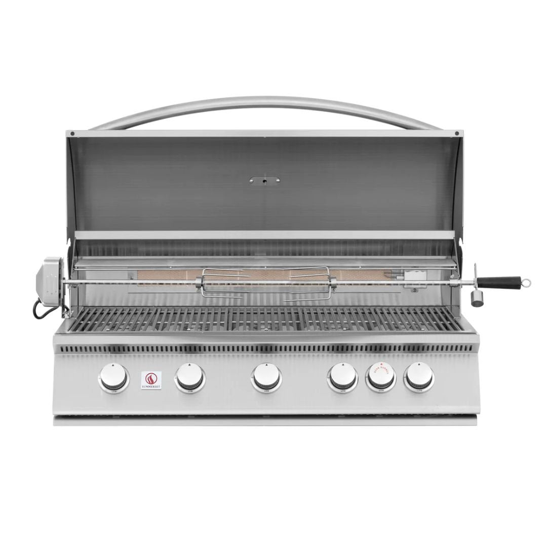 Summerset Sizzler 40-Inch 5-Burner Built-In Gas Grill With Rear Infrared Burner - SIZ40-LP(NG)