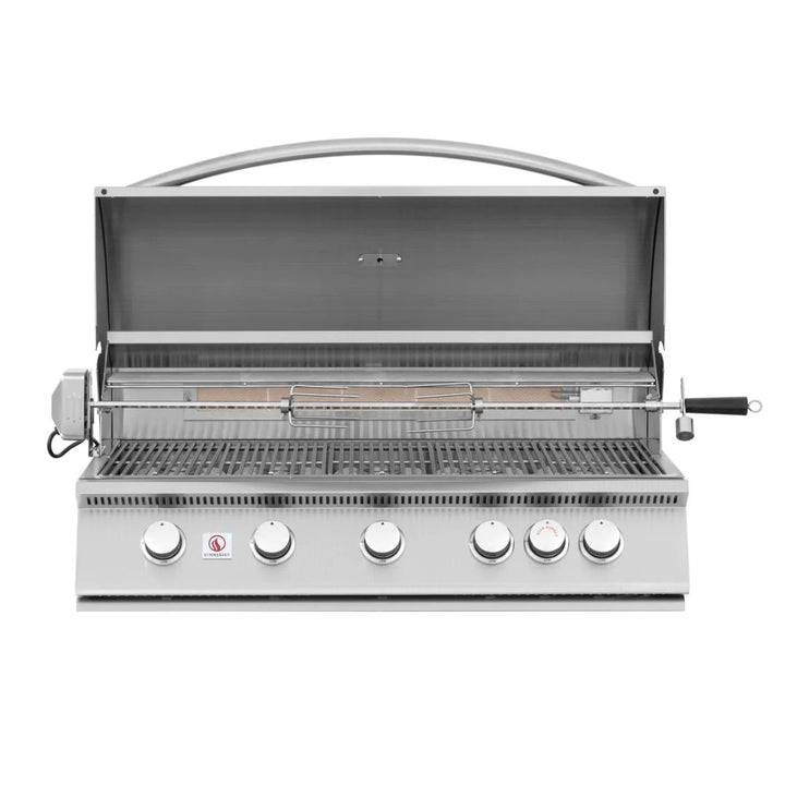 Summerset Sizzler 40-Inch 5-Burner Built-In Gas Grill With Rear Infrared Burner - SIZ40-LP(NG)