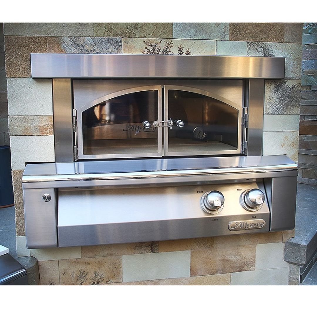 Alfresco 30-Inch Built-In Gas Outdoor Pizza Oven Plus - AXE-PZA-BI-LP(NG)