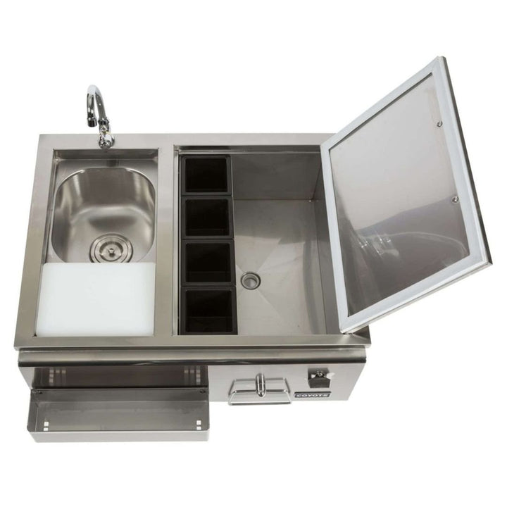 Coyote 30-Inch Stainless Steel Refreshment Center - CRC