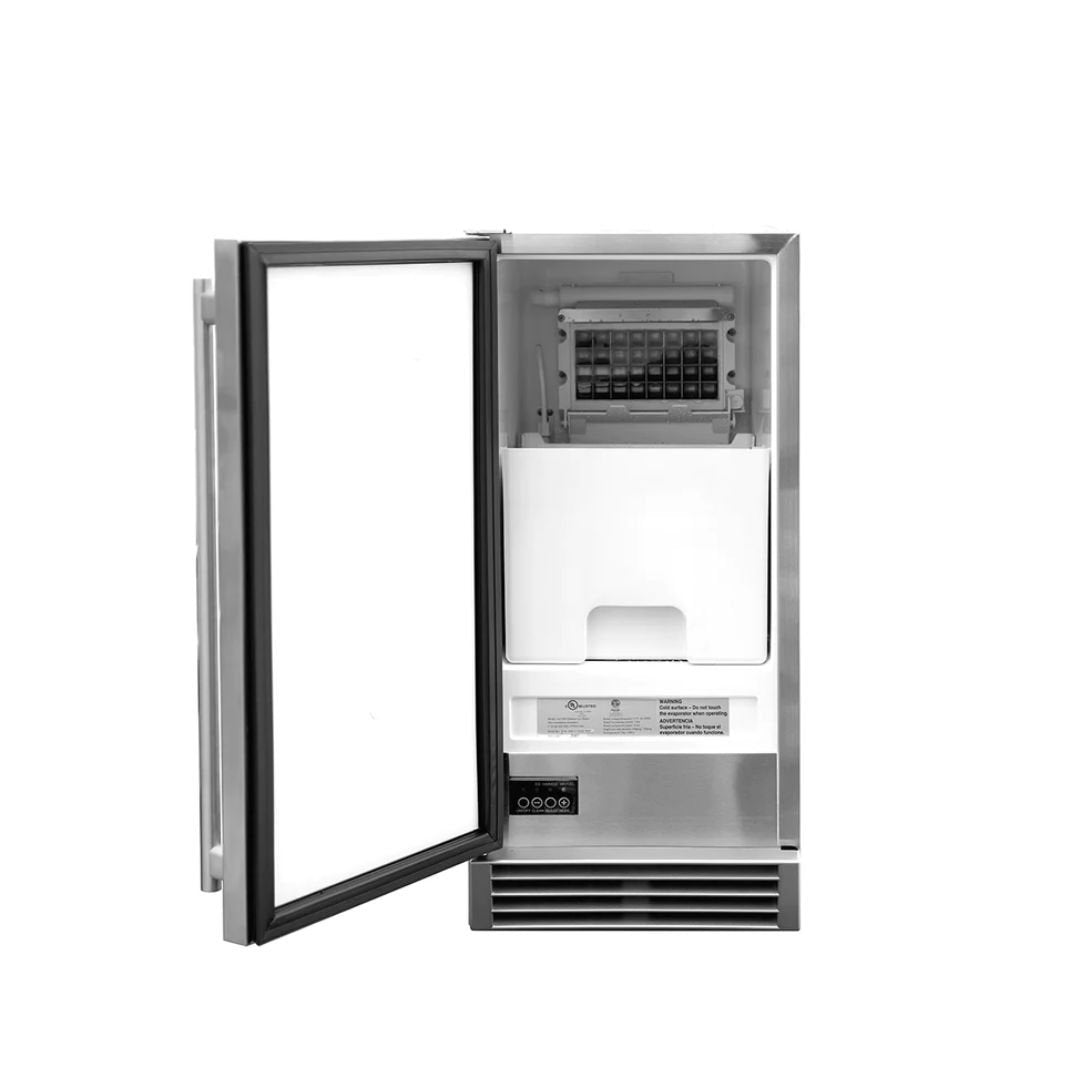 Summerset 15 Inch 50 lb. UL Outdoor Rated Ice Maker w/ Stainless Door - IM-15