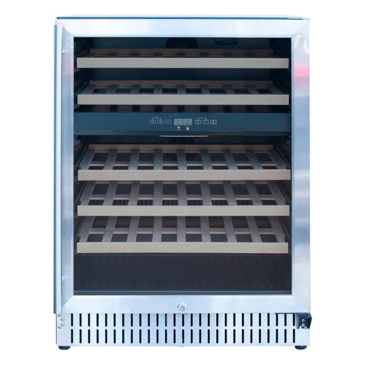 American Made Grills 24-Inch Outdoor Rated Dual Zone Wine Cooler - AMG-RFR-24WD