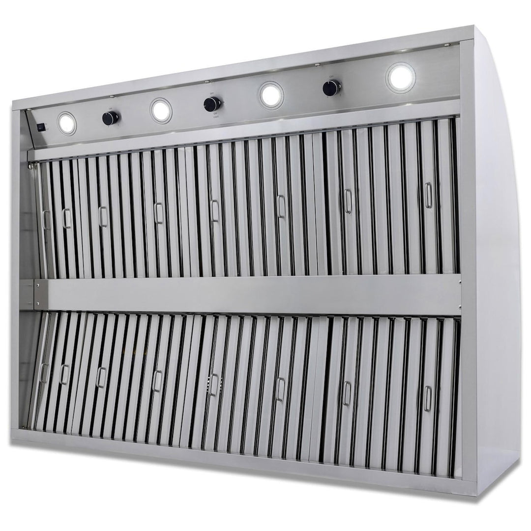 Blaze 48-Inch Stainless Steel Vent Hood - 2000 CFM - BLZ-48-VHOOD