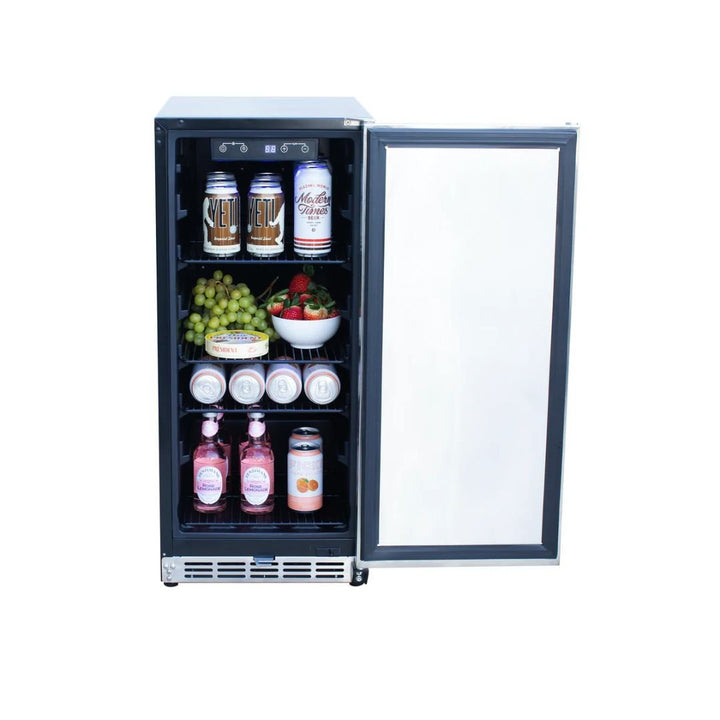 Summerset 15 Inch Outdoor Rated Fridge w/ Stainless Door - RFR-15S