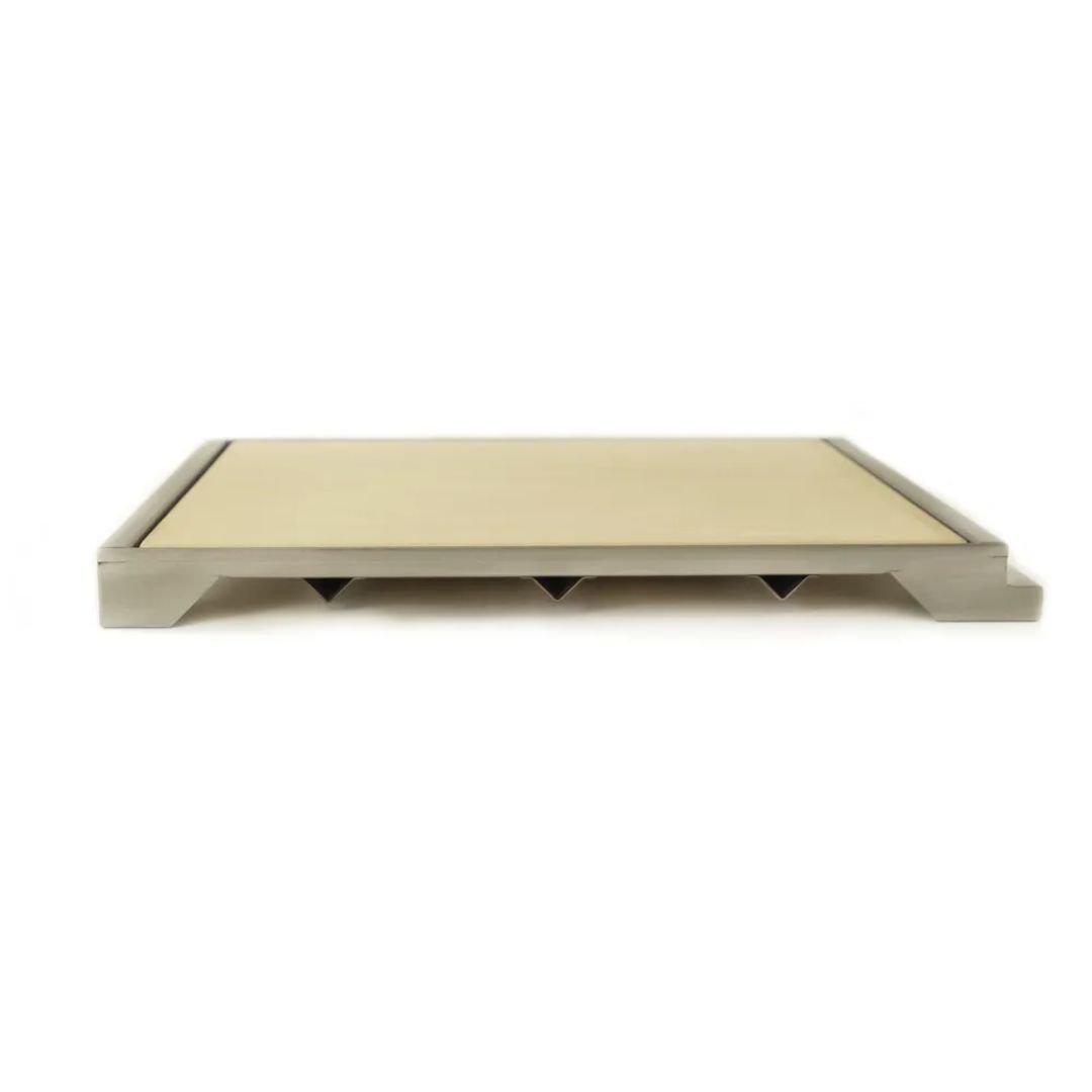 Blaze 15-Inch Ceramic Pizza Stone with Stainless Steel Tray for Professional LUX Gas Grills - BLZ-PRO-PZST-2