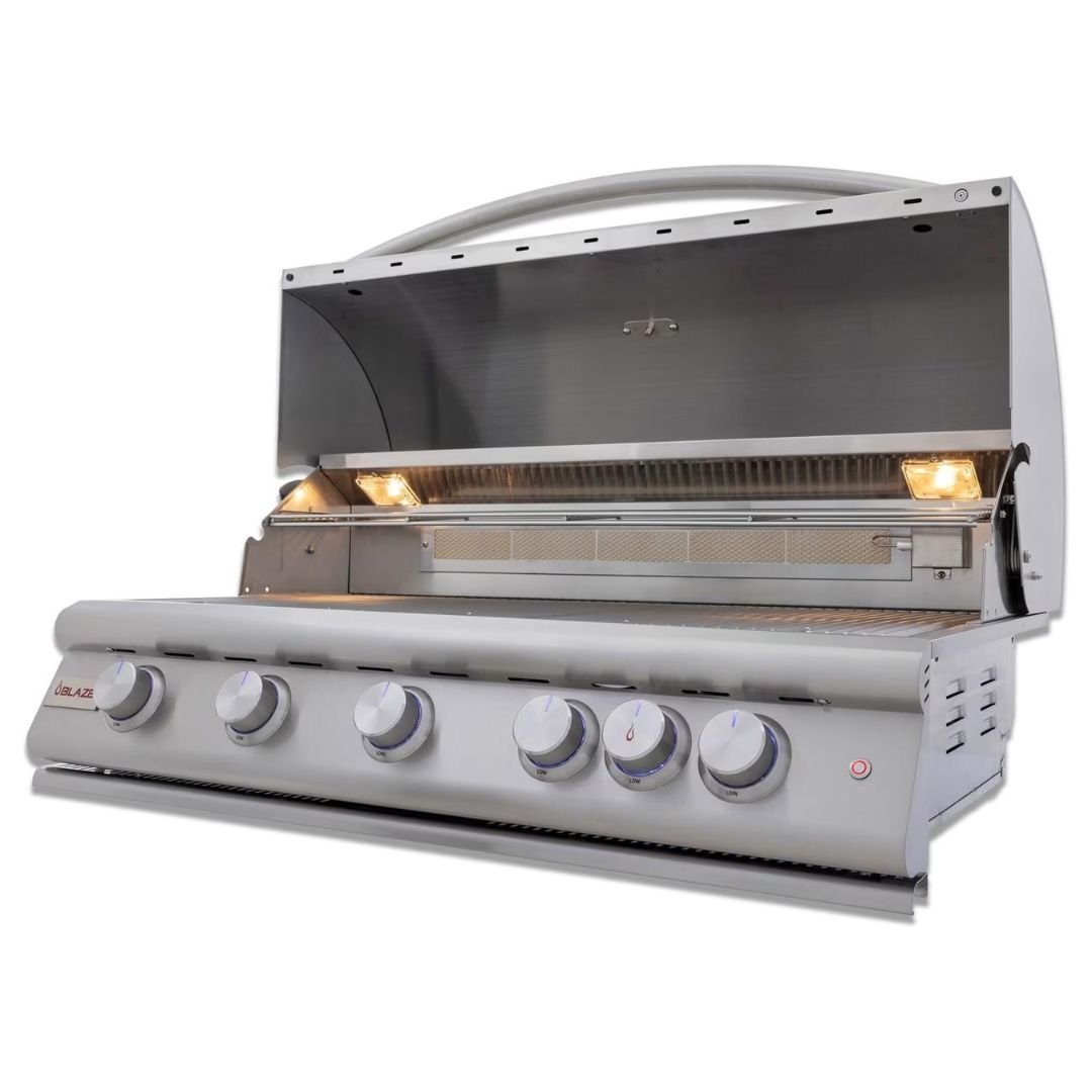 Blaze Premium LTE+ 40-Inch 5-Burner Built-In Gas Grill W/ Rear Infrared Burner & Lift-Assist Hood- BLZ-5LTE3-LP(NG)