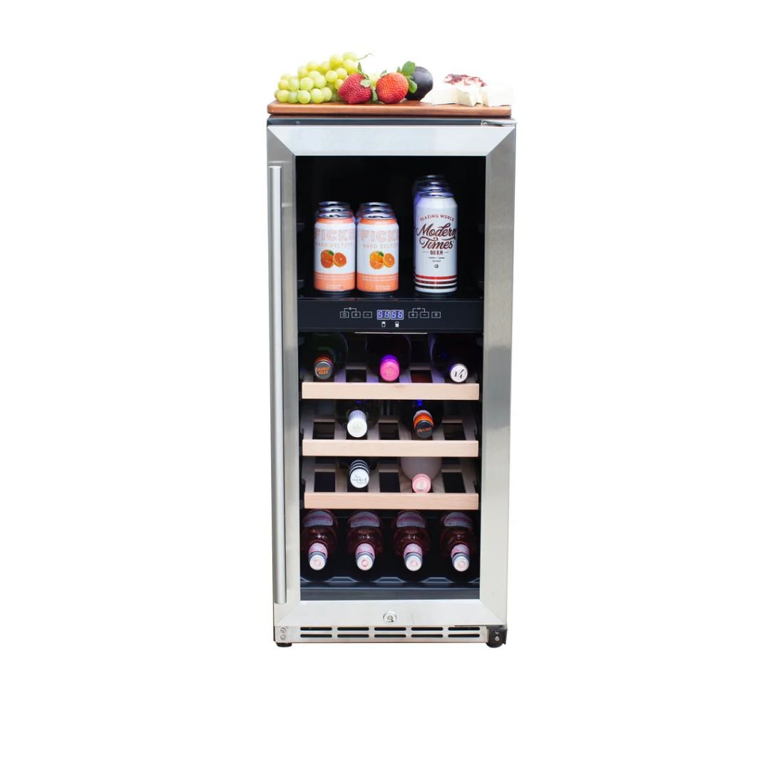 Summerset 15 Inch Outdoor Rated Dual Zone Wine Cooler - RFR-15WD