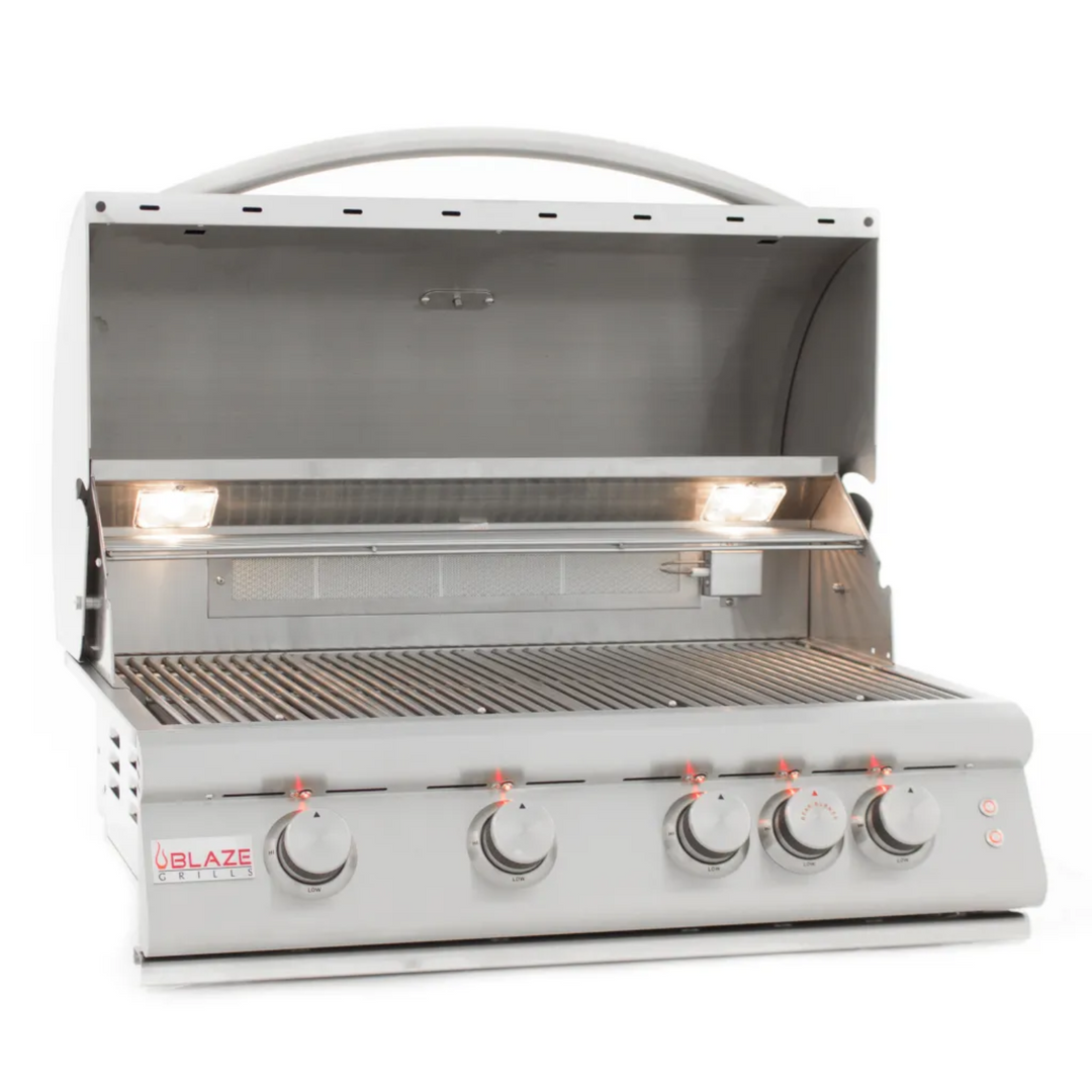 Blaze 32-Inch 4-Burner LTE Gas Grill with Rear Burner and Built-in Lighting System- BLZ-4LTE2(LP/NG)