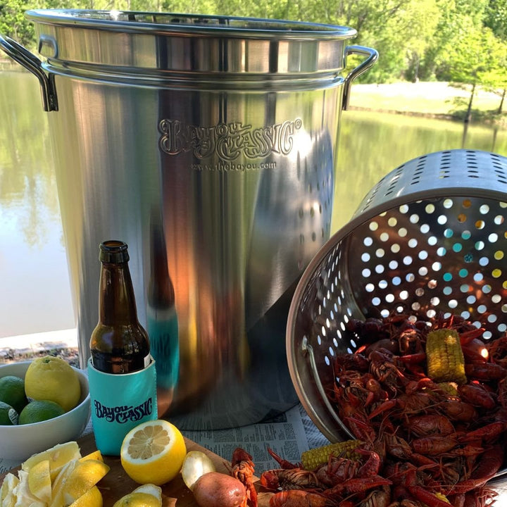 Bayou 44-qt Stainless Stockpot with Lid and Basket