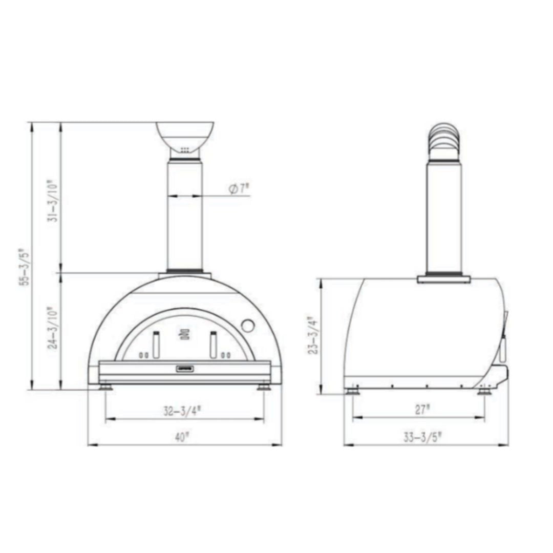 Coyote DUOMO Wood-fired Pizza Oven - C1PZ40W