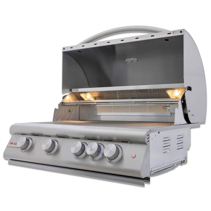 Blaze Premium LTE+ 32-Inch 4-Burner Built-In Gas Grill W/ Rear Infrared Burner & Lift-Assist Hood- BLZ-4LTE3-LP/NG